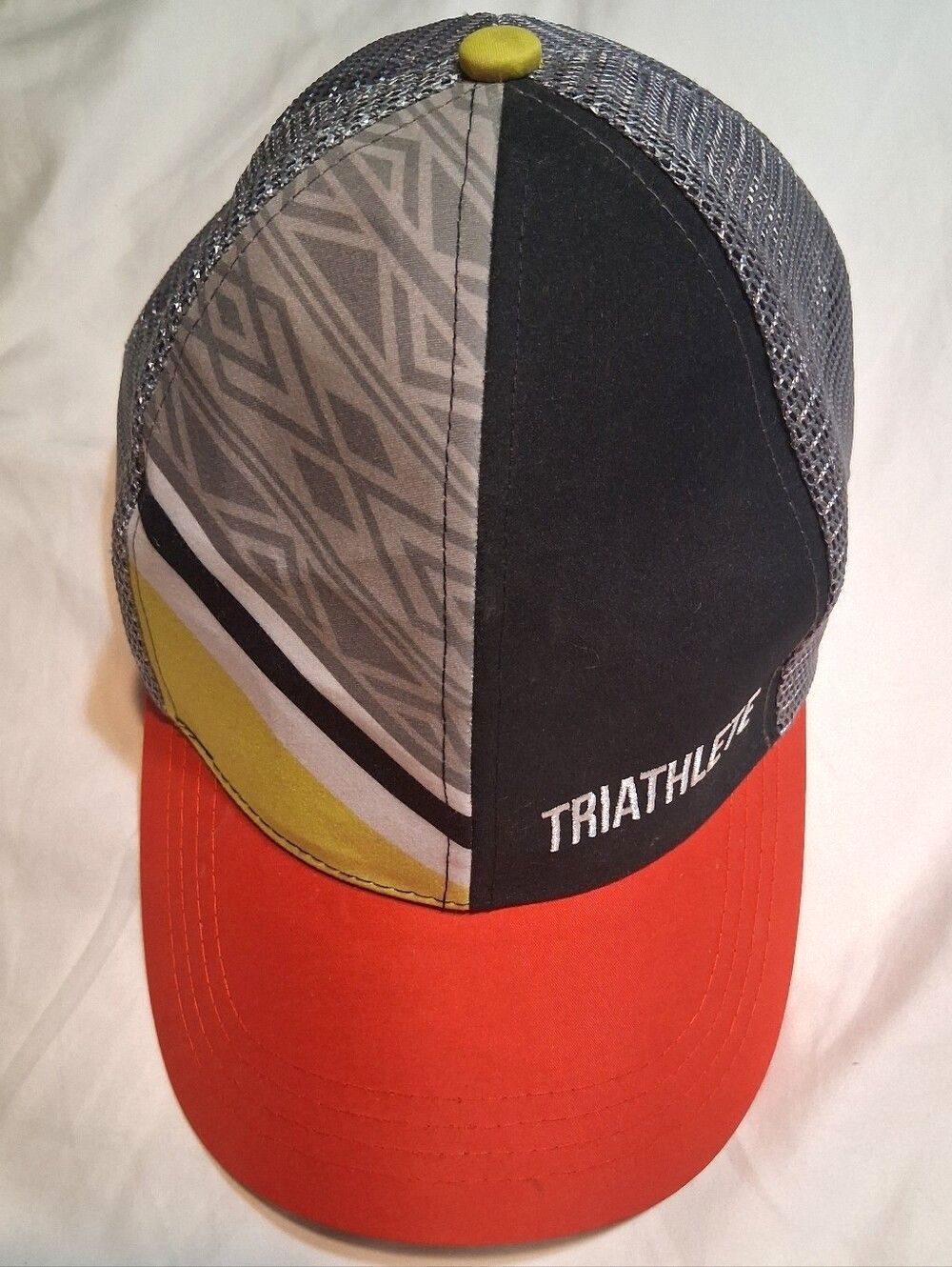 BOCO Gear Triathlete Technical Trucker Hat Red Gray Black Snapback Running Cap